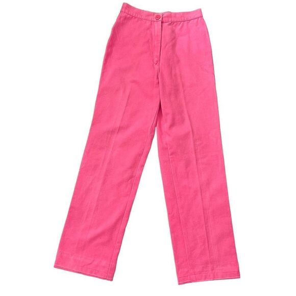 Rare 1970s Vintage Saks Fifth Avenue Young Dimensions Pink Denim Jacket Pant Set - Picture 7 of 16